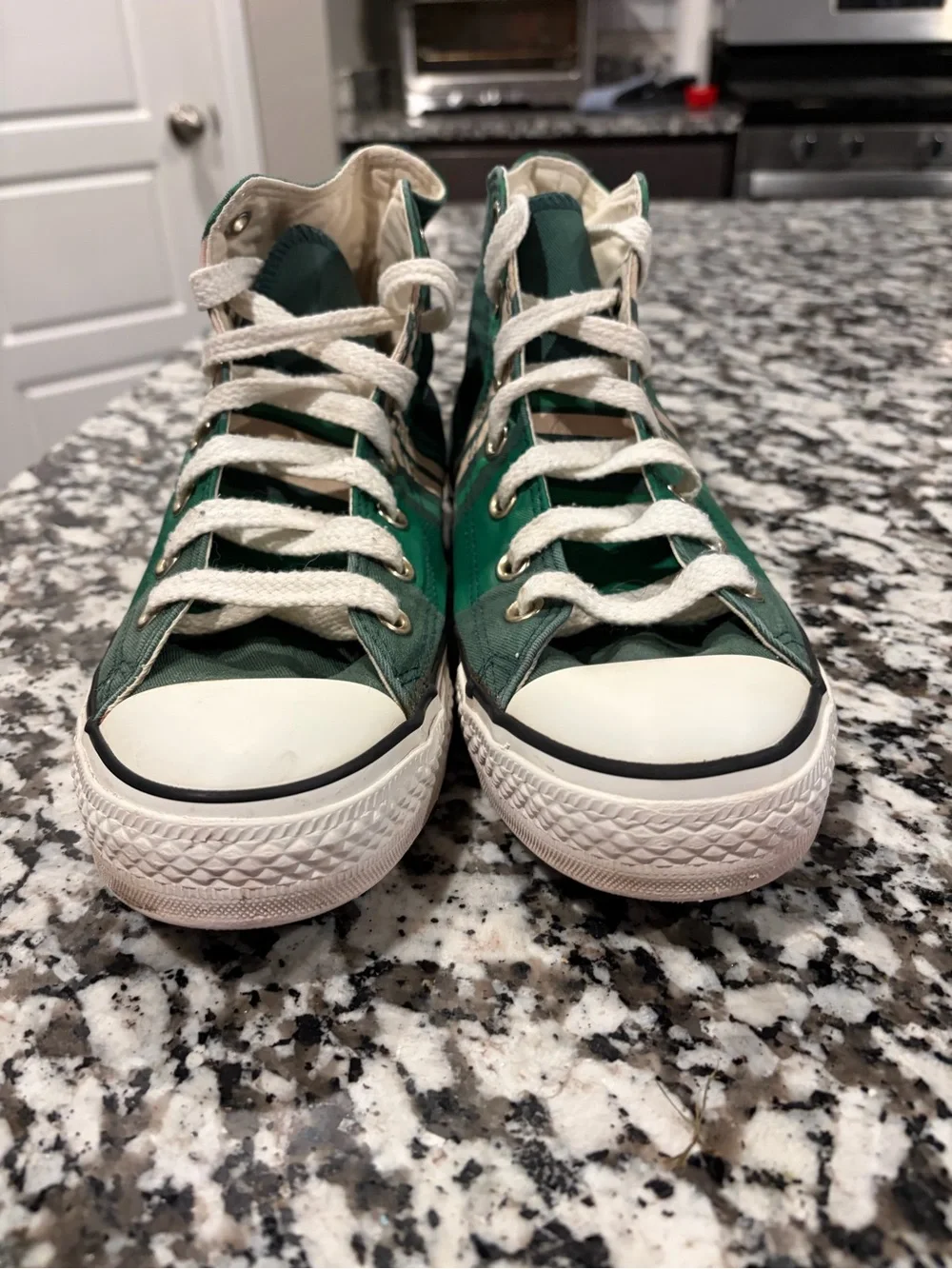Converse Chuck Taylor All Star High Top Green striped shoes